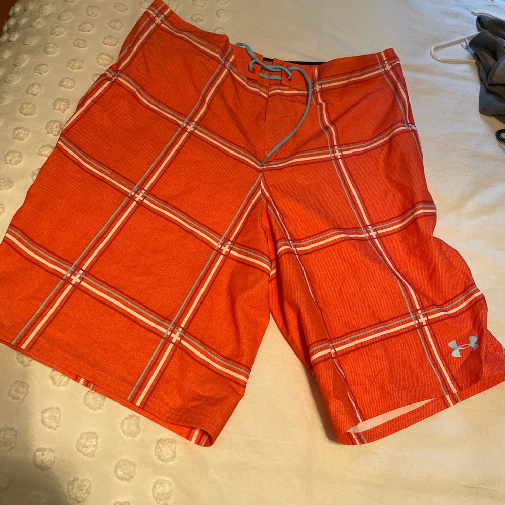 Under Armour Swim Trunks Orange 38 XL